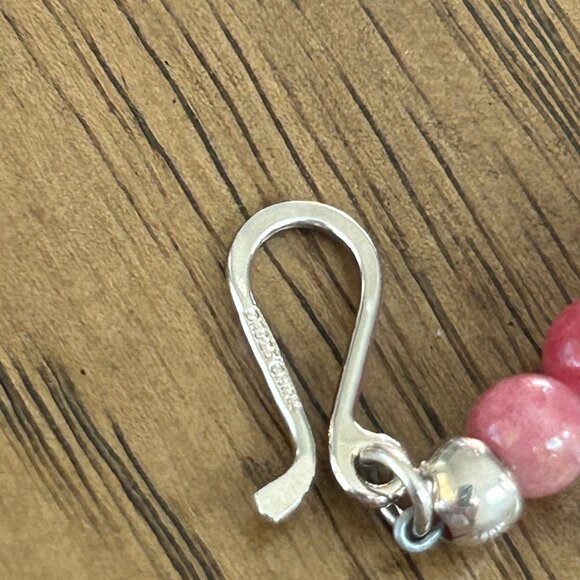 Jay King Baroque Rose RHODONITE Sterling Silver Bead Necklace NWT - Picture 6 of 6